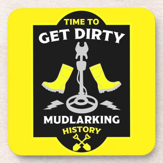 Mudlarking Schatzsuche Getränkeuntersetzer (Vorderseite)