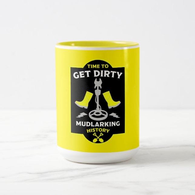 Mudlarking Schatzsuche Zweifarbige Tasse (Mittel)