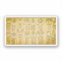 Mudras (Japanische Schriftrolle aus dem 12. Jahrhu