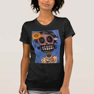 Muerta Skeleton Tag des toten Shirts