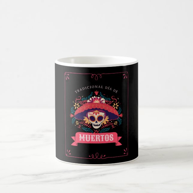 Muertos Skull Day of the Dead Kaffeetasse (Mittel)