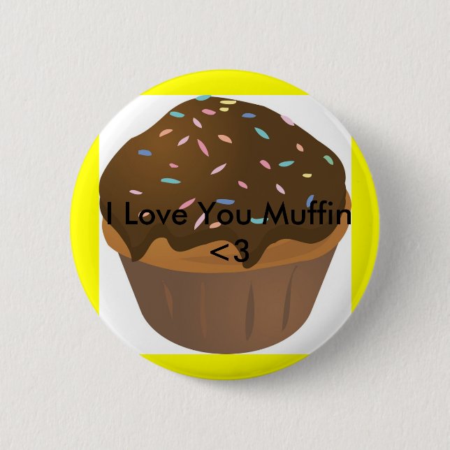 muffin_cartoon, i-Liebe Sie Muffin <3 Button (Vorderseite)