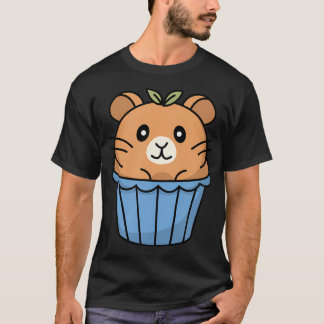 Muffin Hamster Süße Bäckerei Tier Pun Art Spaß T-Shirt