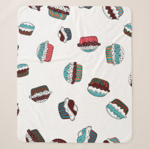 Muffin. Happy Birthday Cupcake Hintergrund in Weiß Sherpadecke