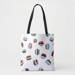 Muffin. Happy Birthday Cupcake Hintergrund in Weiß Tasche