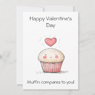 Muffin vergleicht Sie! - Adorable Valentinstag Karte