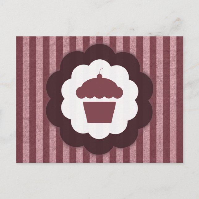 Muffin Vintage Postkarte (Vorderseite)