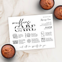 Muffins Care Card Minimalistische Bäckerei Danke K