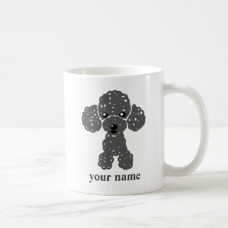 MUG かわいいトイプードル(黒)名入れ