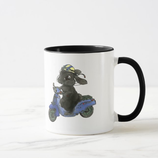 MUG ウサギのバイク　マグカップ (Droite)