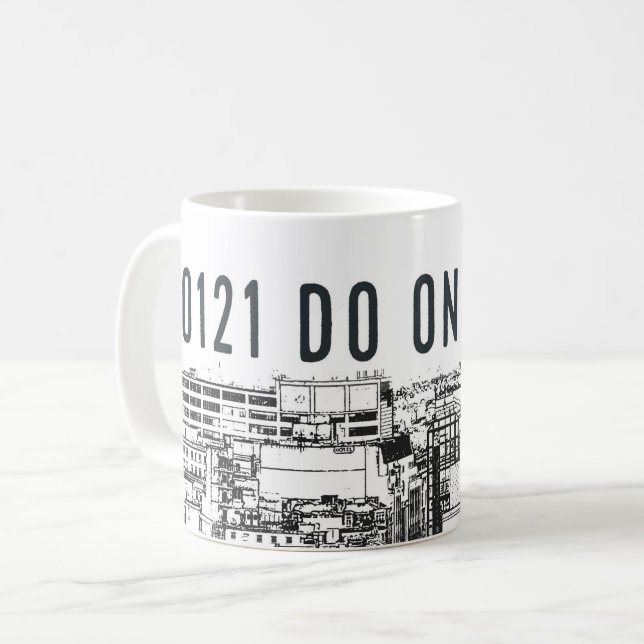 Mug 0121 FAITES UN et le paysage urbain de Birmingham (Devant gauche)