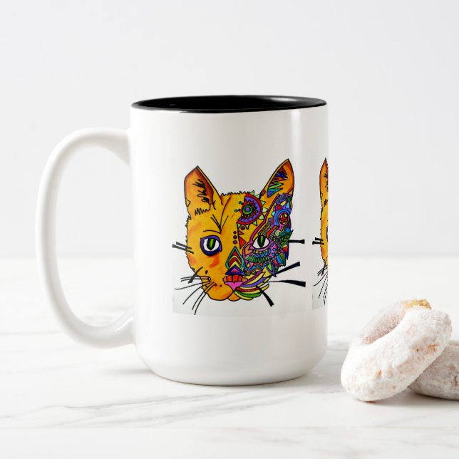 Mug - 040 - Trois chats (Avec donut)