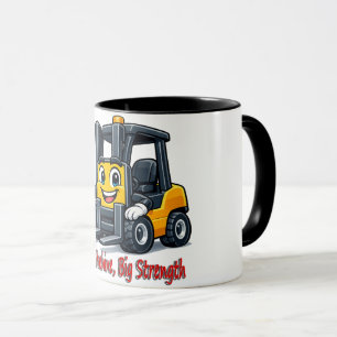 Mug 0499 Mascotte de chariot élévateur de dessin animé