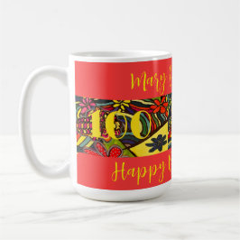 Mug 100 Anniversaires Joyeux Floral