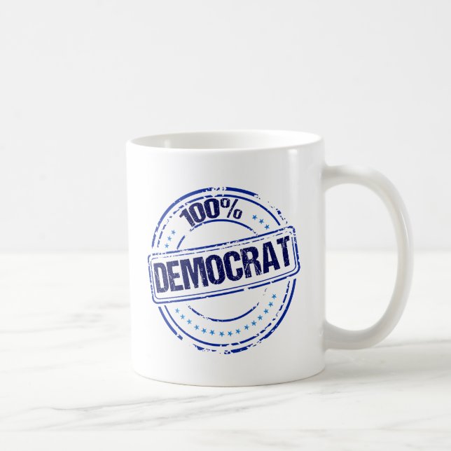 Mug 100% démocrate Politique (Droite)