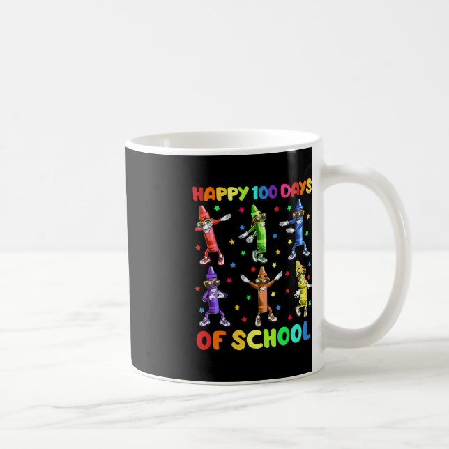 Mug 100 Jours De Crayons Scolaires Dansant Le 100E Jou (Droite)