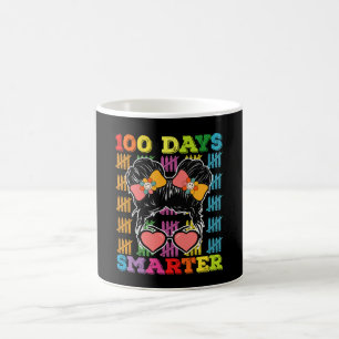 Mug 100 jours plus intelligent chignon désordonné 100e