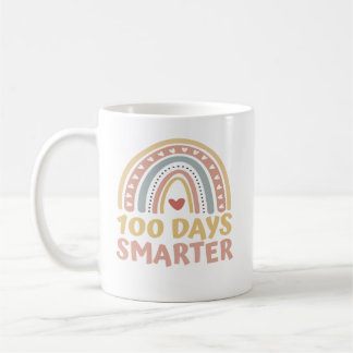 Mug 100 Jours Smarter 100 Jours d'école Boho Arc-en-ci