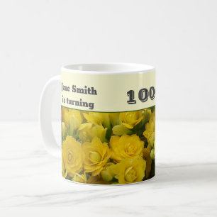 Mug 100e anniversaire Jalon Jalon Fleur Jaune Floral