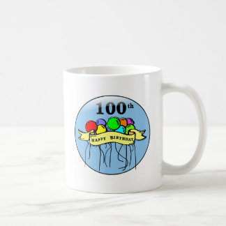 Mug 100th ballons heureux d'anniversaire