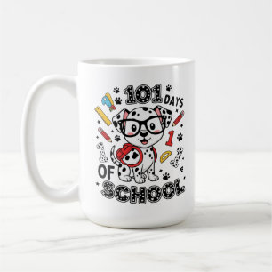 Mug 101 Jours d'École Chien Mignon Retour à l'École