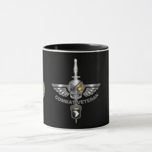 Mug 101e division aéroportée Crâne flamboyant