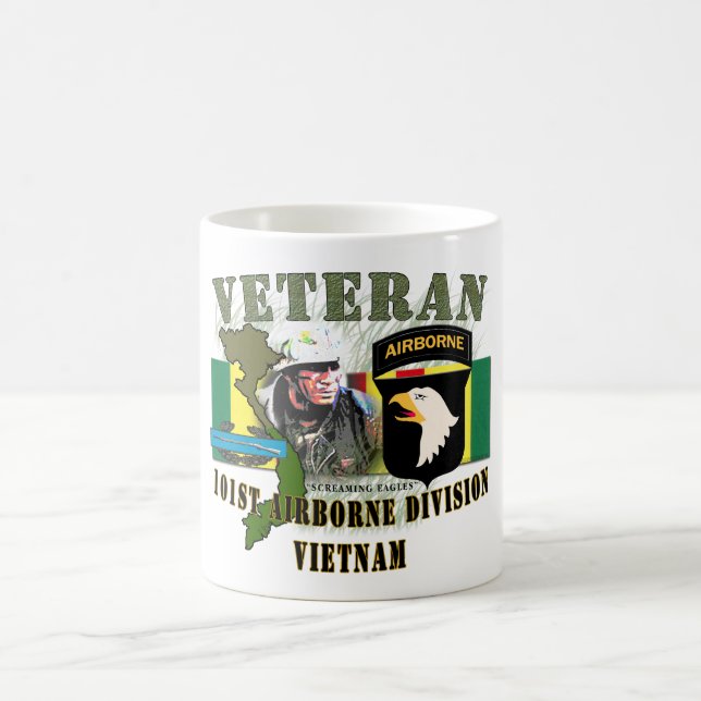 Mug 101st Le Division-Vietnam aéroporté (w/CIB) (Centre)