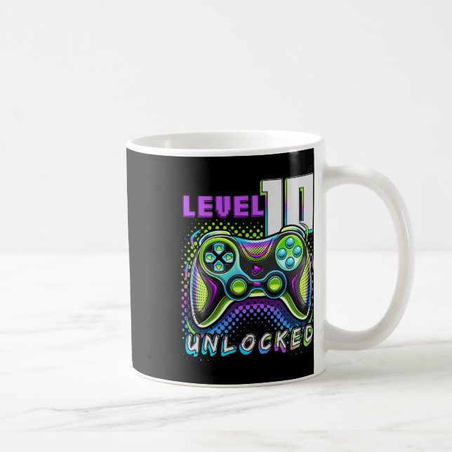 Mug 10 Jeu vidéo déverrouillé 10e anniversaire Gamer B (Droite)