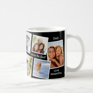 Mug 10 Photos Collage noir et blanc Papa personnalisé