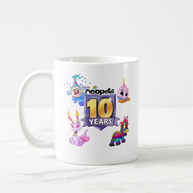 Mug 10ème Logo d'anniversaire (Gauche)