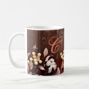 Mug  11 Oz. Bouchon de coton de café sur pierre de boi