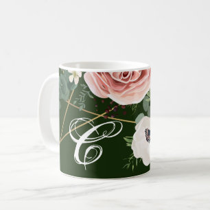 Mug 11 Oz. Chasseur de Rose de jardin géométrique de