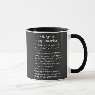 Mug 12 choses à toujours garder à l'esprit