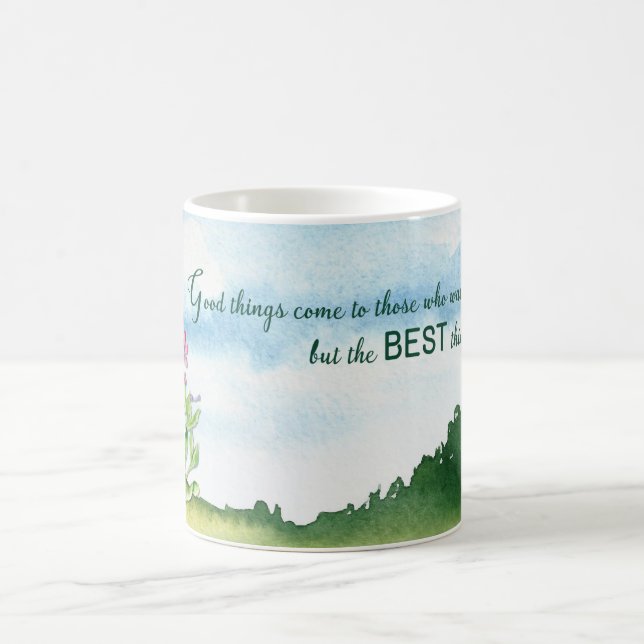 Mug 12 Étape de récupération Anniversaire Nature Paysa (Centre)