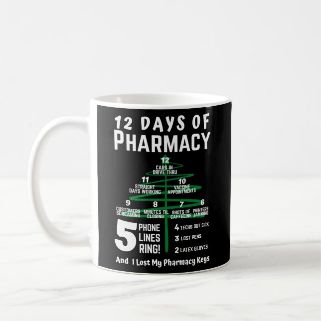 Mug 12 Jours De Pharmacie Arbre Pharmaciste (Gauche)