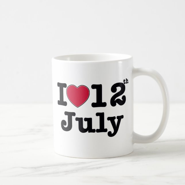 Mug 12 juillet mon jour d'anniversaire (Droite)