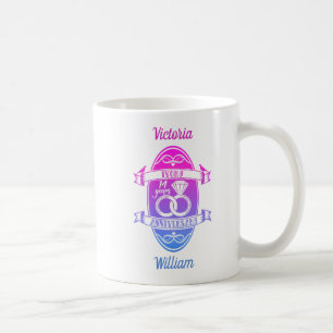 Mug 14 ans ivoire traditionnel 14e anniversaire de mar