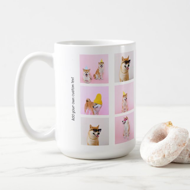 Mug 15 Collage Fun Photo Cadeau Personnalisé (Avec donut)