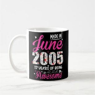 Mug 17e anniversaire stupéfiant depuis juin 2005 Flora