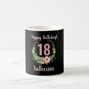 Mug 18e ou tout âge Anniversaire Blush Pink Floral Na