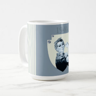 Mug 1940s vintage rétro 40s temps de guerre femme