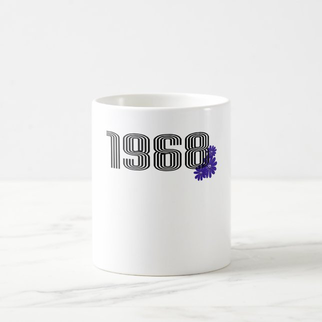 Mug 1968 Hippie Panneau de Paix Puissance de la fleur  (Centre)