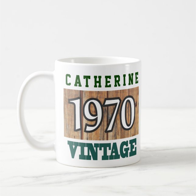Mug 1970 Année de naissance - Fête d'anniversaire (Gauche)