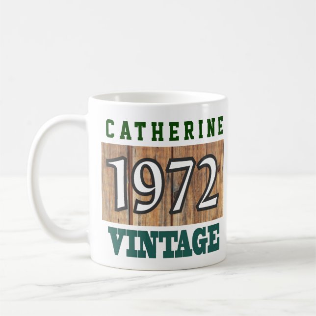 Mug 1972 Année de naissance - Fête d'anniversaire (Gauche)