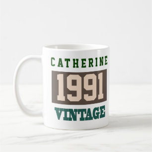 Mug 1991 Année de naissance - Fête d'anniversaire