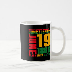 Mug 19 juin 1865 Journée de la liberté noire Noir
