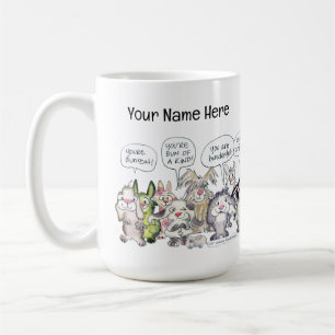 Mug 19 lapins lapins lapins de lapin volants de dessin