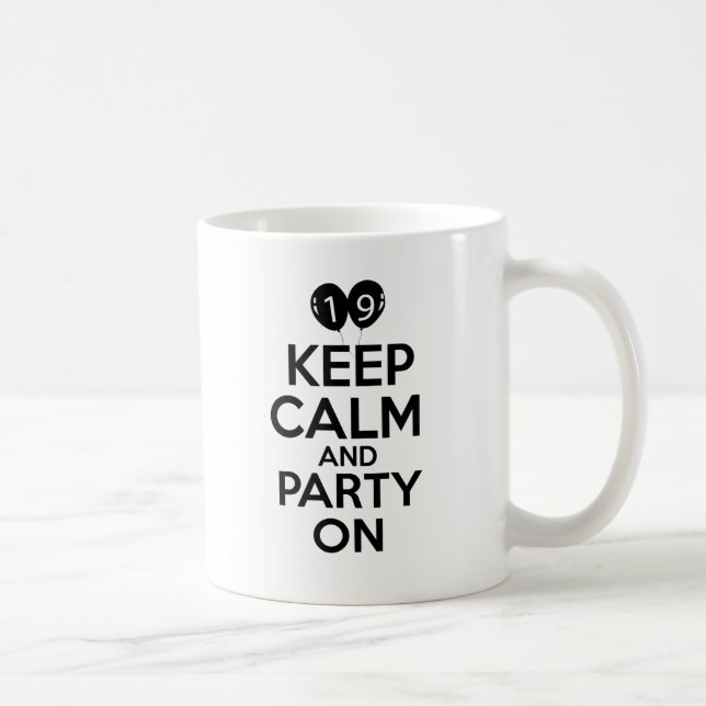 Mug 19èmes conceptions d'anniversaire d'année (Droite)