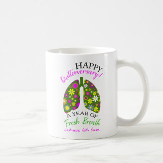Mug 1 an Cessez de fumer Citation de l'anniversaire Ce