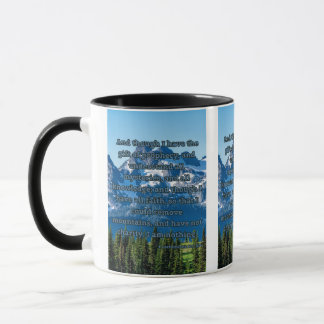 Mug 1 Corinthiens 13:2 KJV Bible Verse Pic Deux Tons